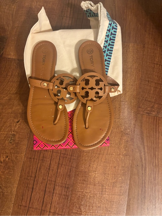 Tory Burch Shoes - Tory Burch Vintage Vachetta Brown Miller Calf Leather Sandals